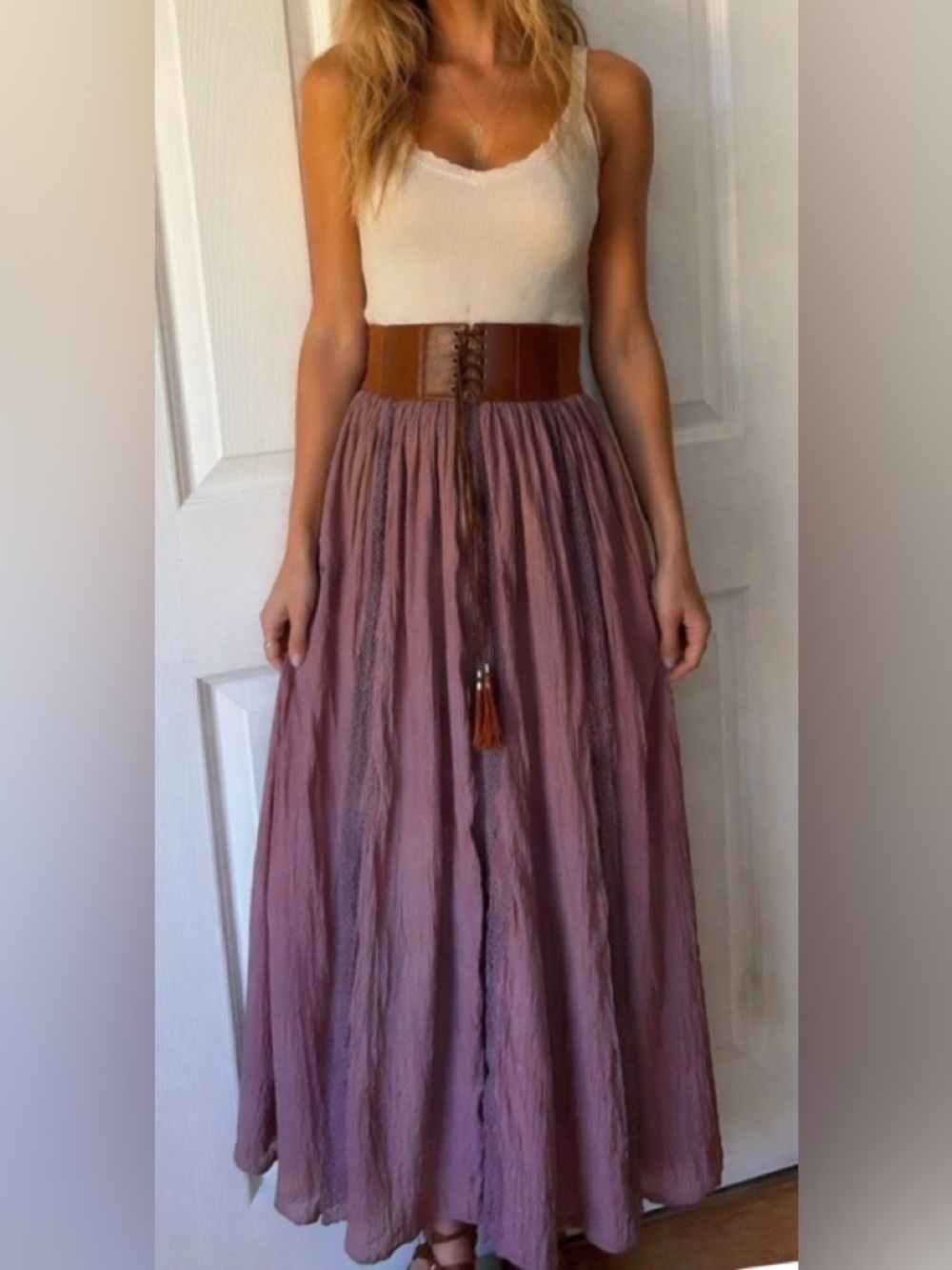 Altar'd State Textured Maxi Skirt